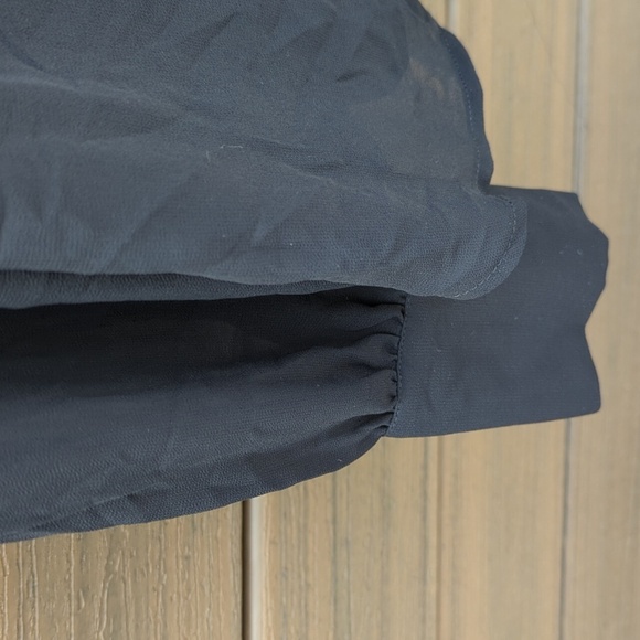 Joe Fresh Women's Semi Sheer Black Blouse With Built In Tank - Size Small NWT - Picture 3 of 5